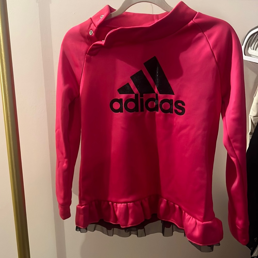 Adidas girls ruffle sweater